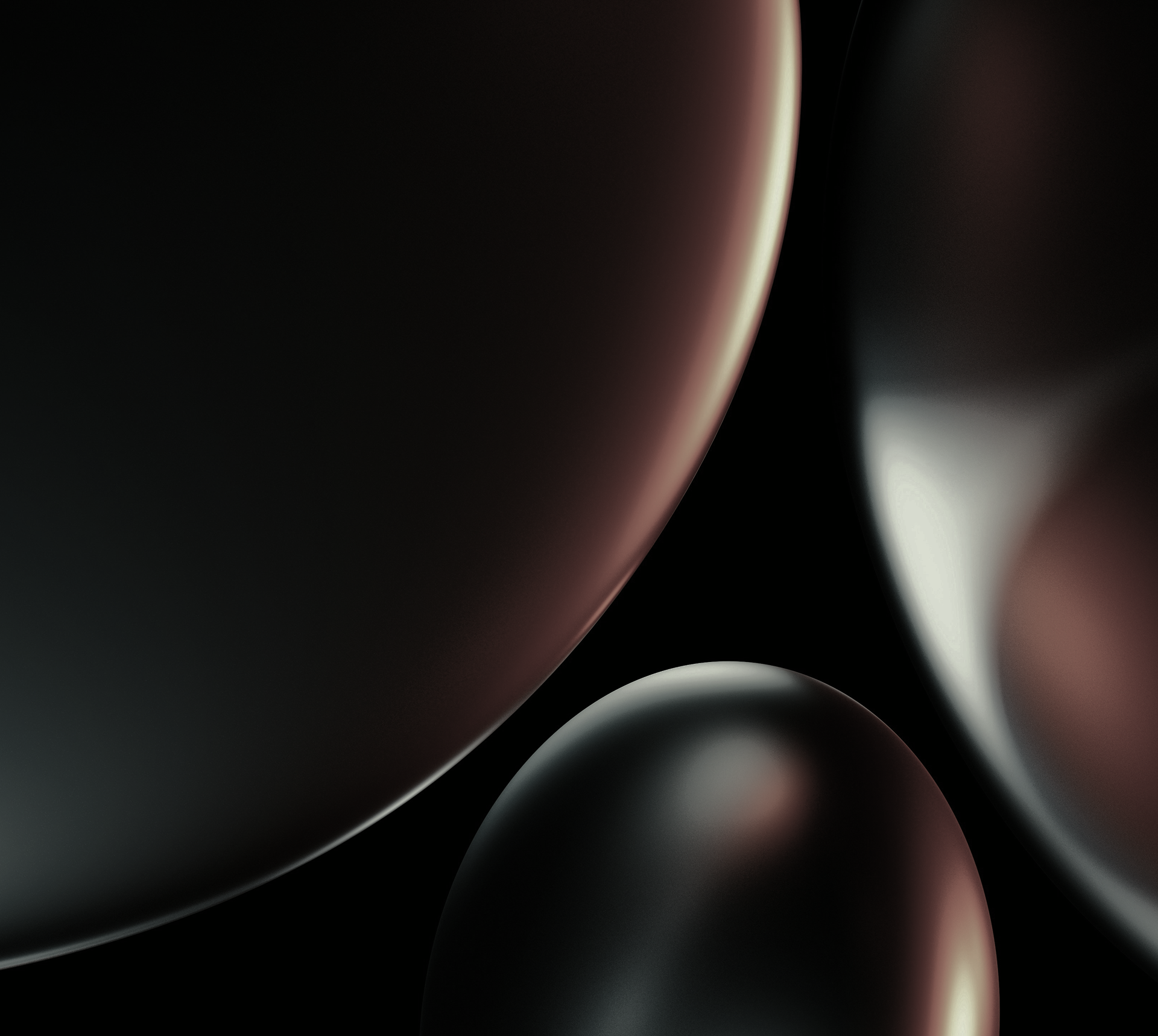 A textured black surface with flowing, organic ridges and scattered red specks, resembling sand dunes or fabric folds.